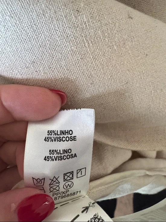 Cream Double-Breasted Trench Coat linen trench coat so light XS - Picture 3 of 4